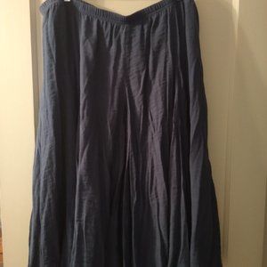 Flowy Blue Line mid length skirt